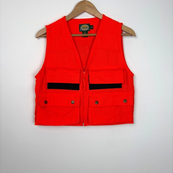 Cabela's Jackets & Blazers - Cabelas Womens Outdoor Hunting Gorpcore Gear Vest Size Small Orange Cargo Pocket